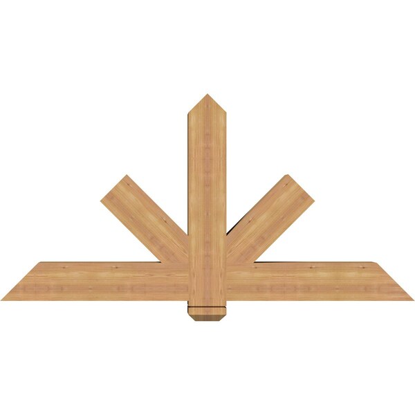 Ekena Millwork Kennewick Timber Gable Bracket, Western Red Cedar, 60"W x 30"H x 5 1/2"D x 5 1/2"F, 12/12 Pitch GBW060X30X0606KEN00SWR - main
